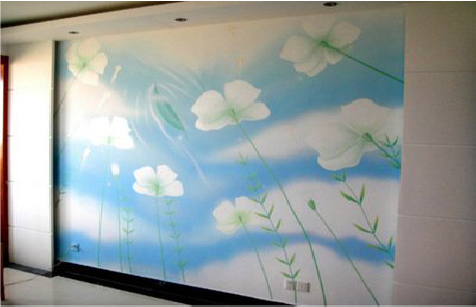 宁都画墙绘怎么画好白云的蓬松感？