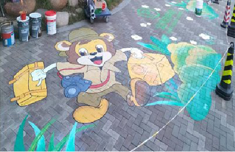 宁都夏季画地面彩绘会遇到的问题