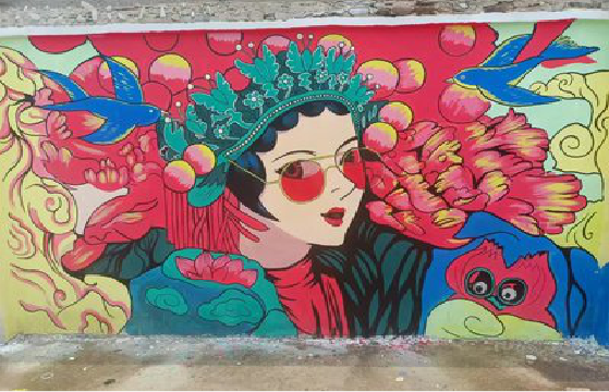 宁都墙体彩绘-网红墙