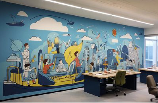 宁都办公室墙绘的特点。