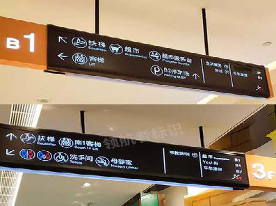 宁都如何通过商场标识牌引导客流分布？